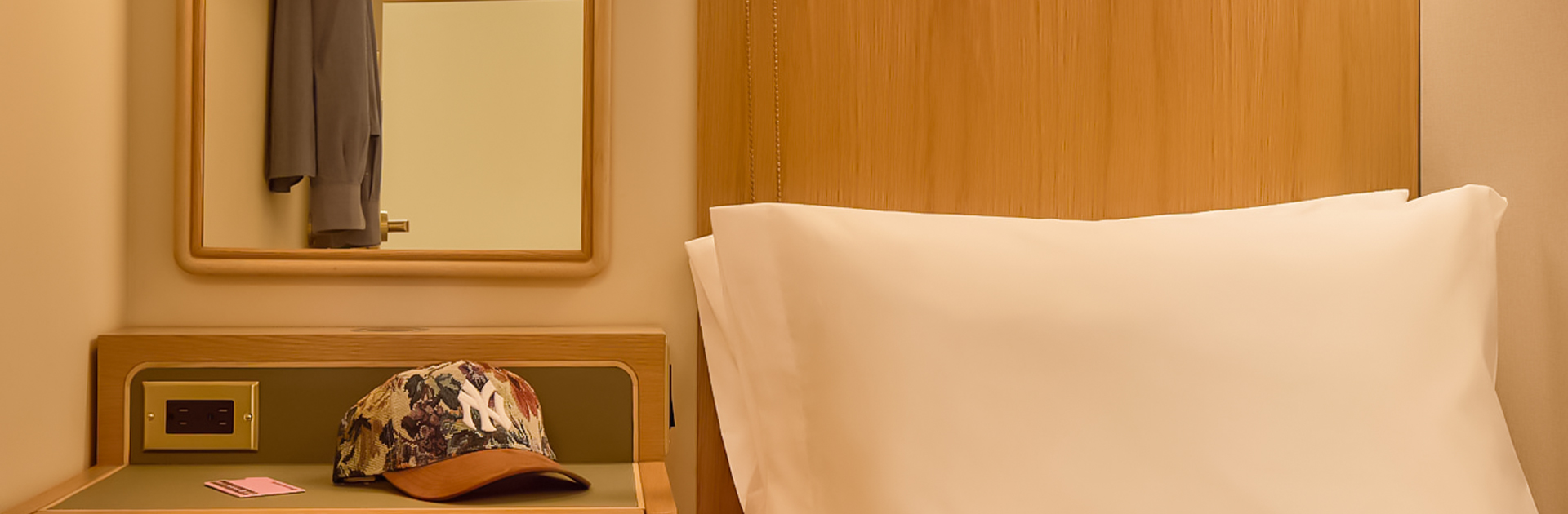 a bed with a white sheet