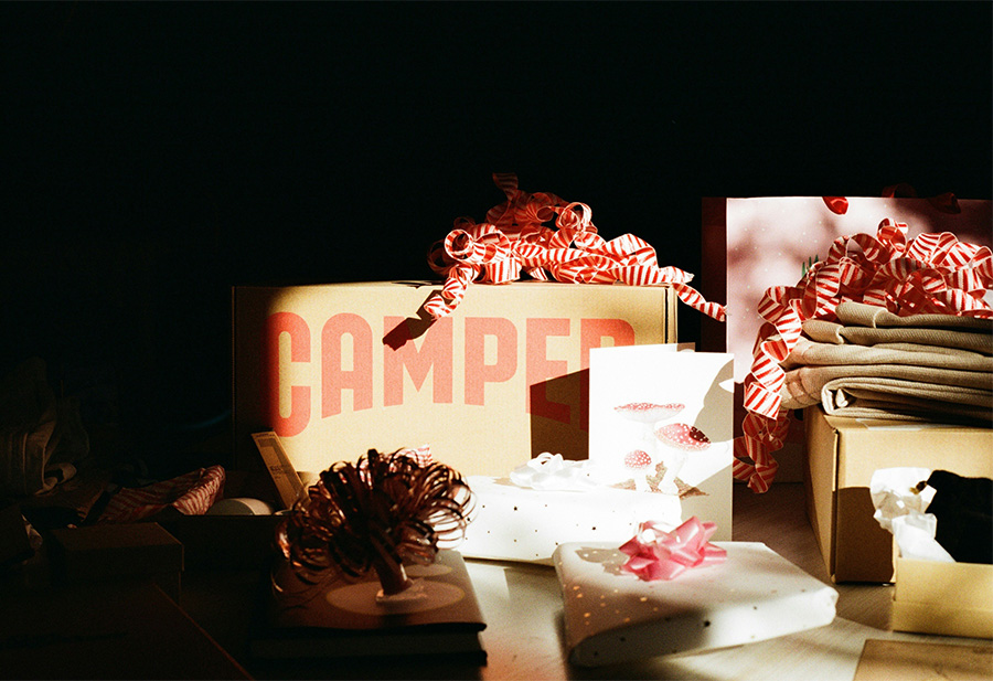 boxes with ribbons and bows on it