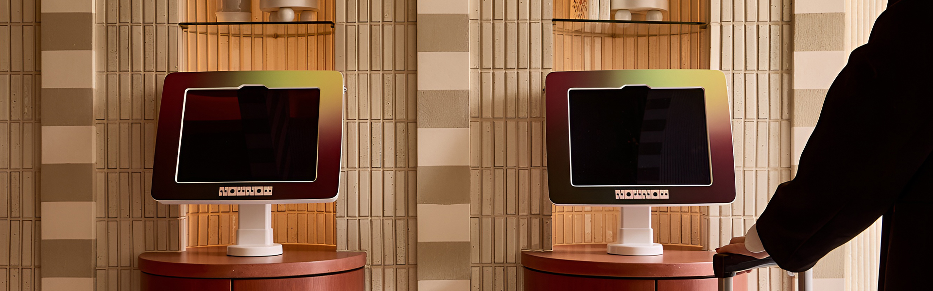 two computers on a counter