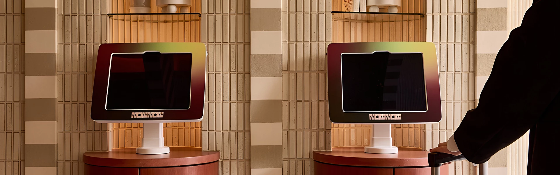 two computers on a counter