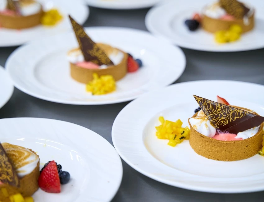 a table full of desserts