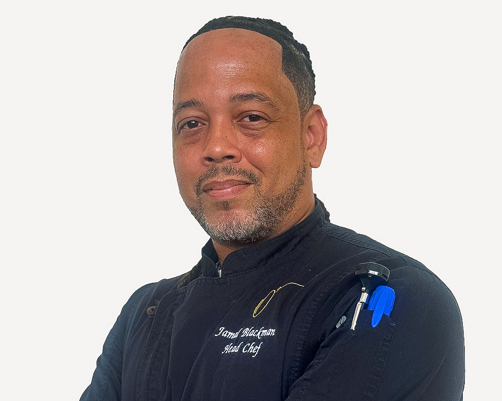 a man in a black jacket