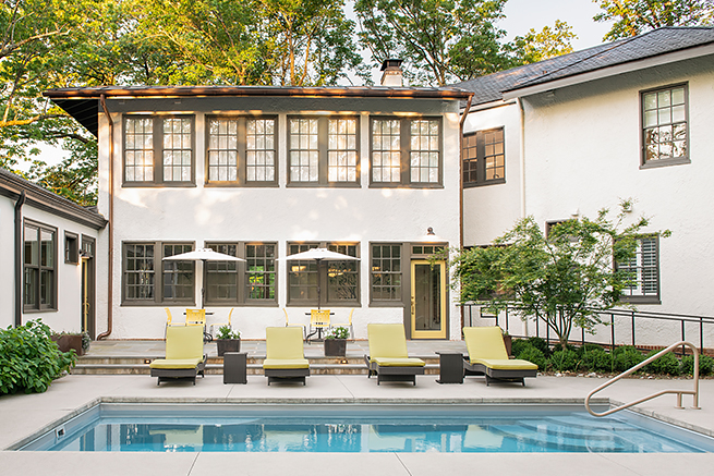 pool and lounge chairs