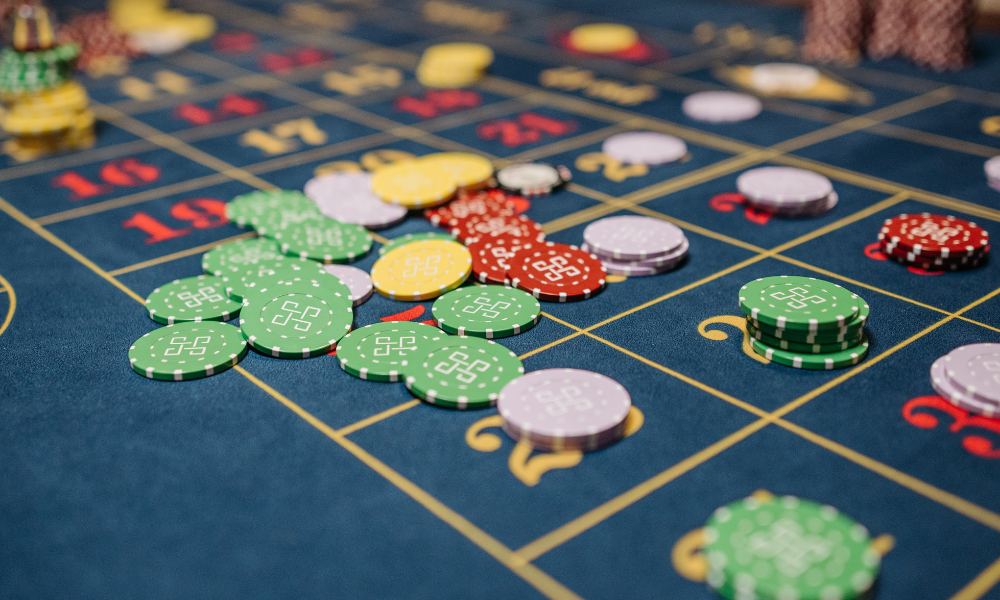 a close up of a game