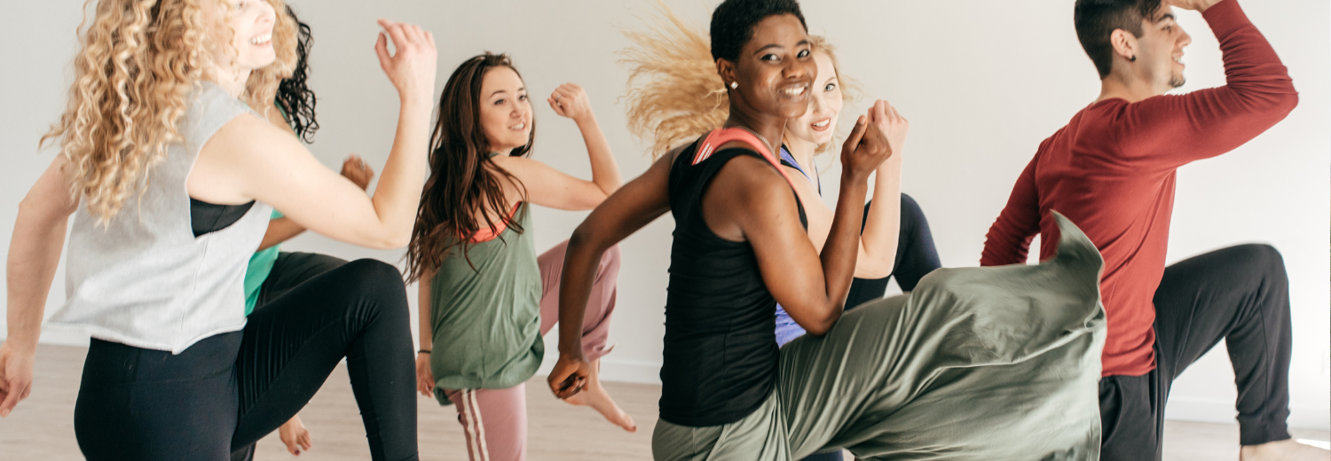 a group of people dancing