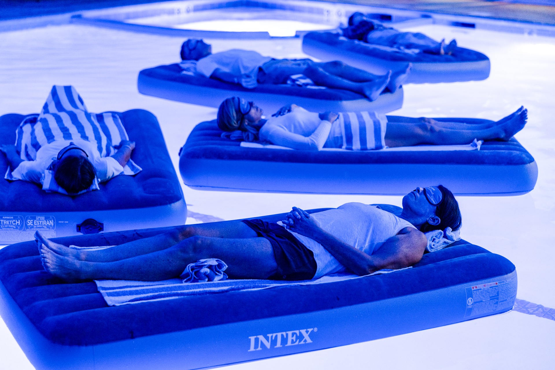 floating sound bath at Ocean Edge