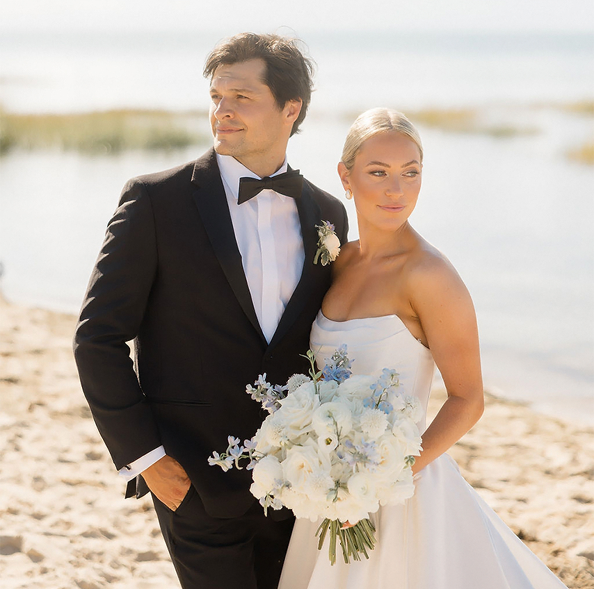 a man and woman posing for a picture