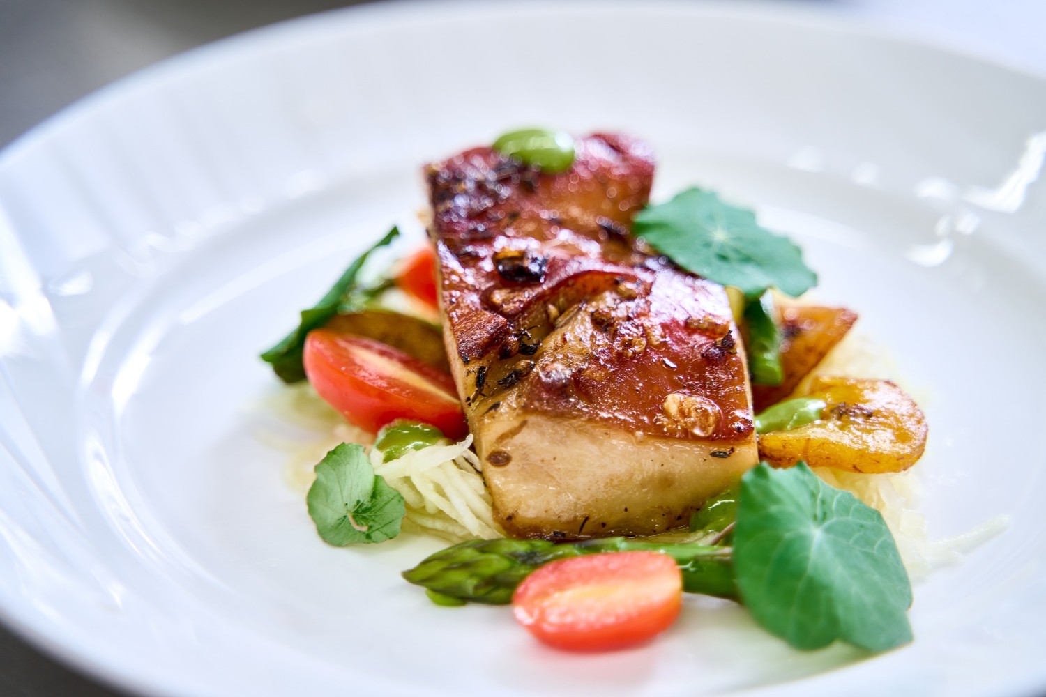 a plate of food on a table