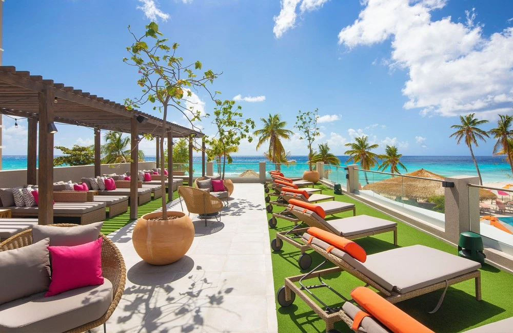 Outside Deck at O2 Beach Club & Spa