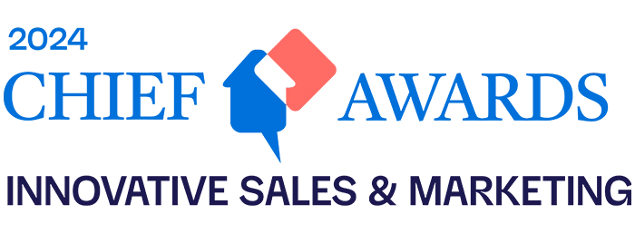 a logo with text on it