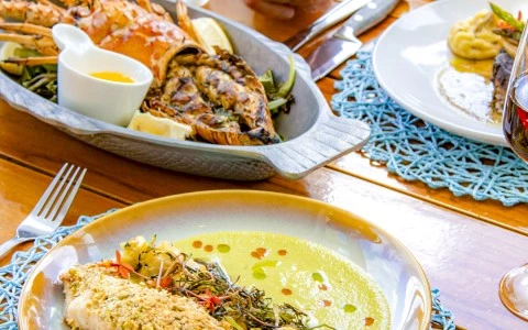 a plate of food on a table