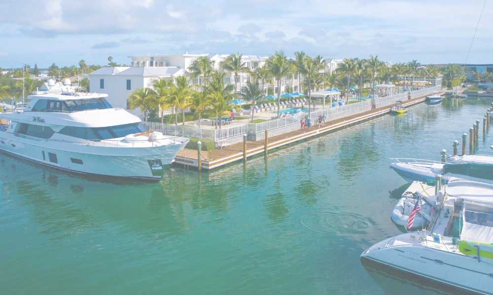 a group of boats in a body of water