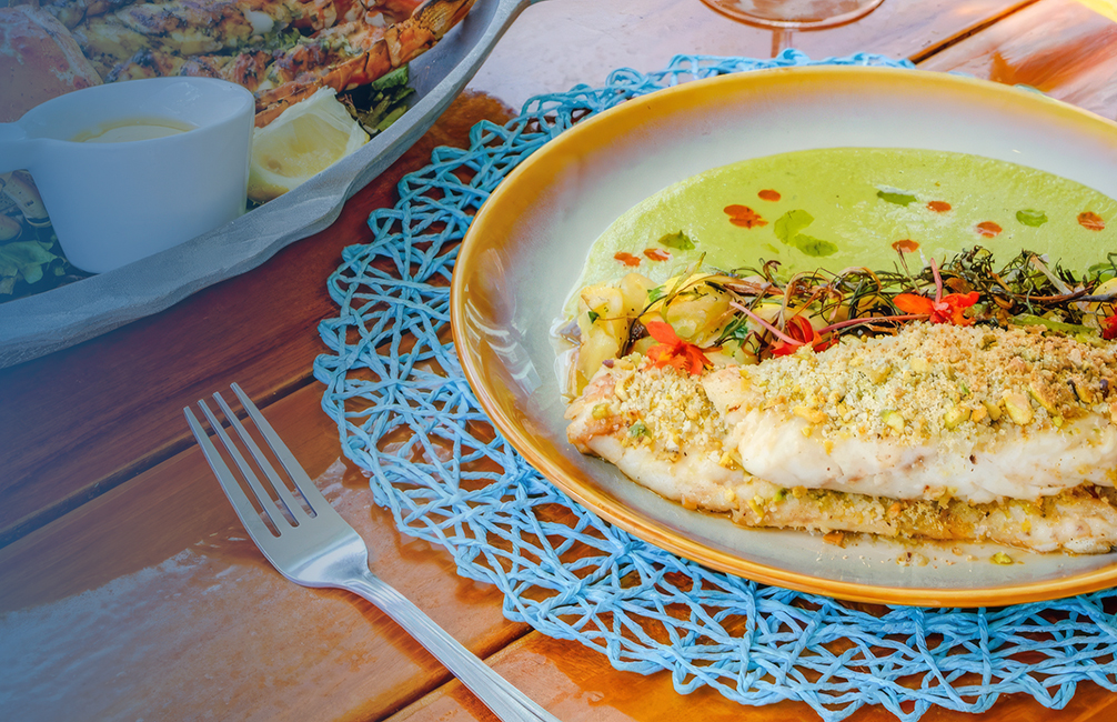 a plate of food on a table