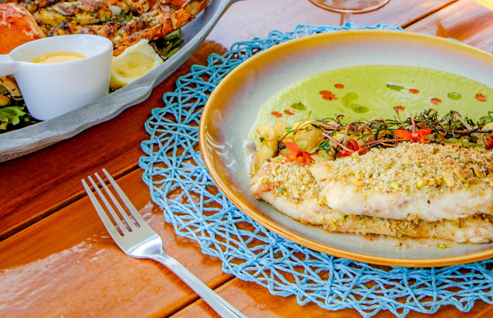 a plate of food on a table