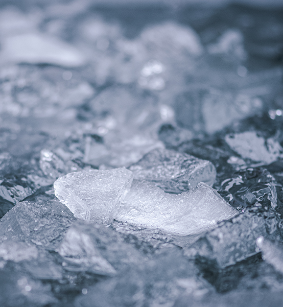 a close up of ice
