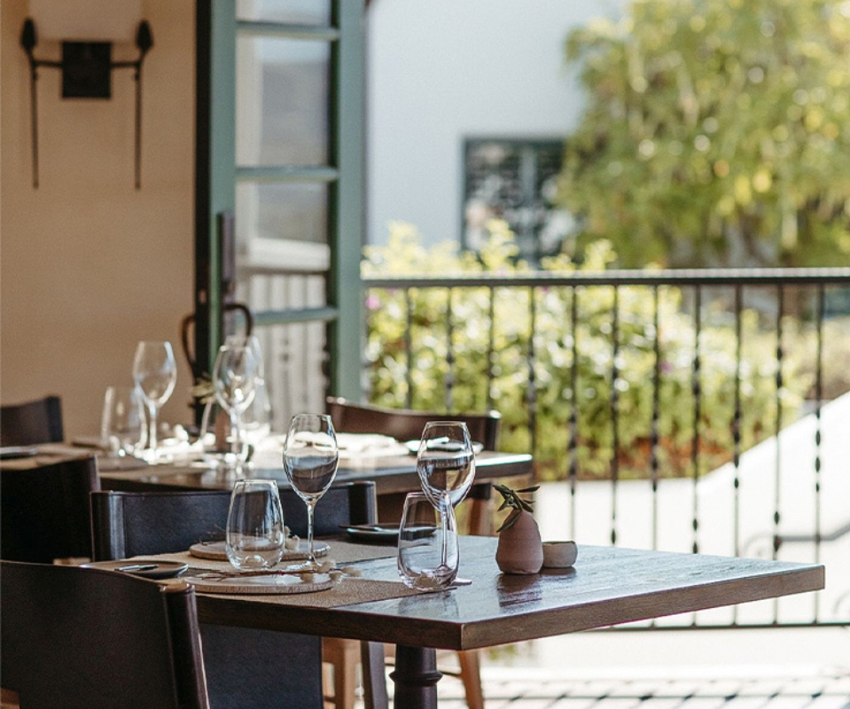 a table set for a restaurant