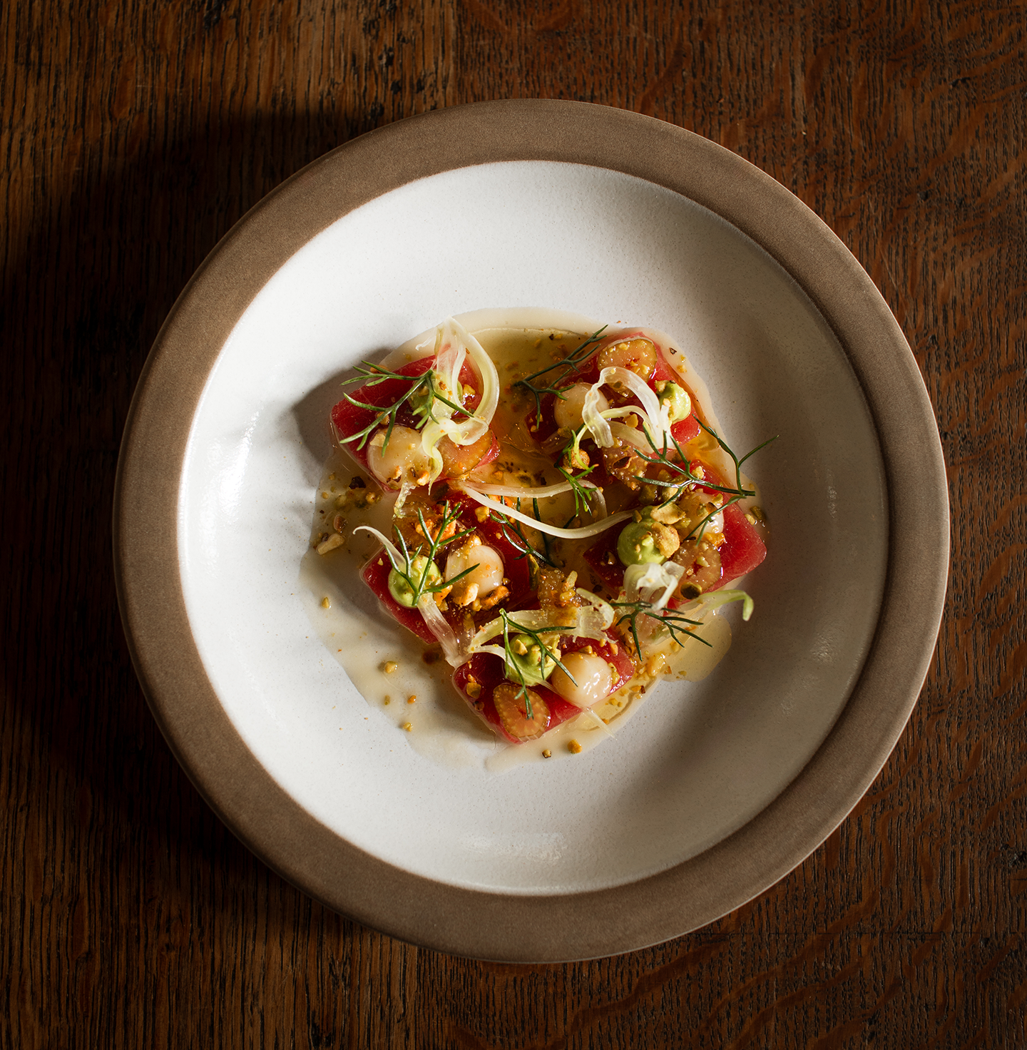 a plate of food on a table