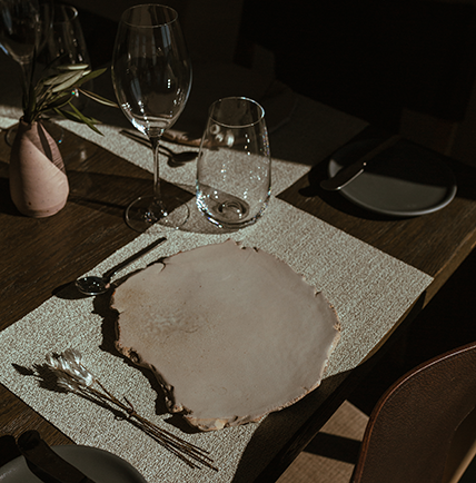 a plate on a table
