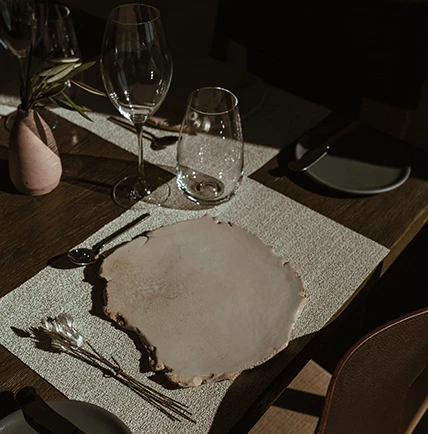 a plate on a table