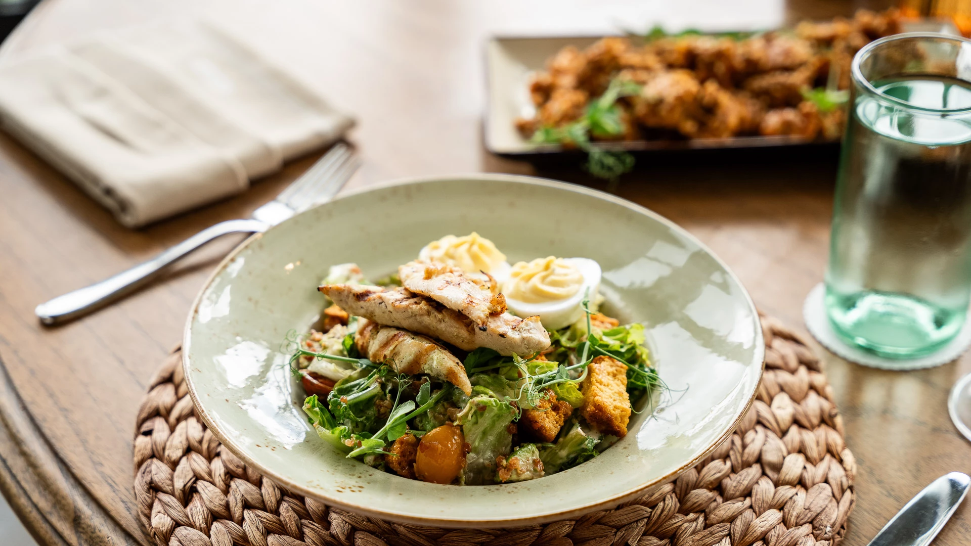 a plate of food on a table