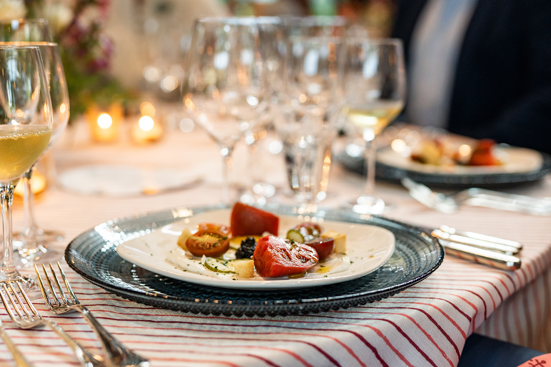 a plate of food on a table