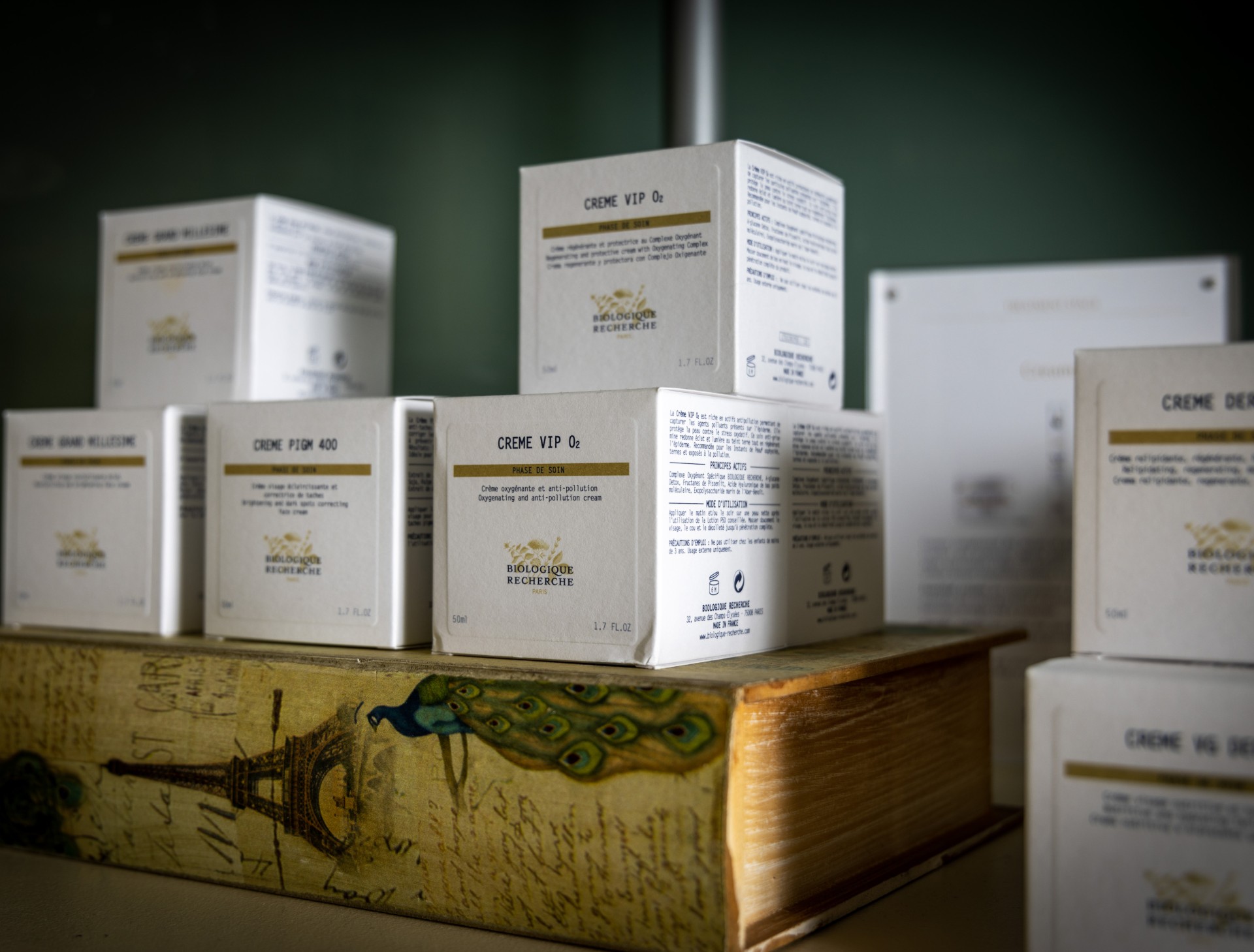 a group of boxes on a book