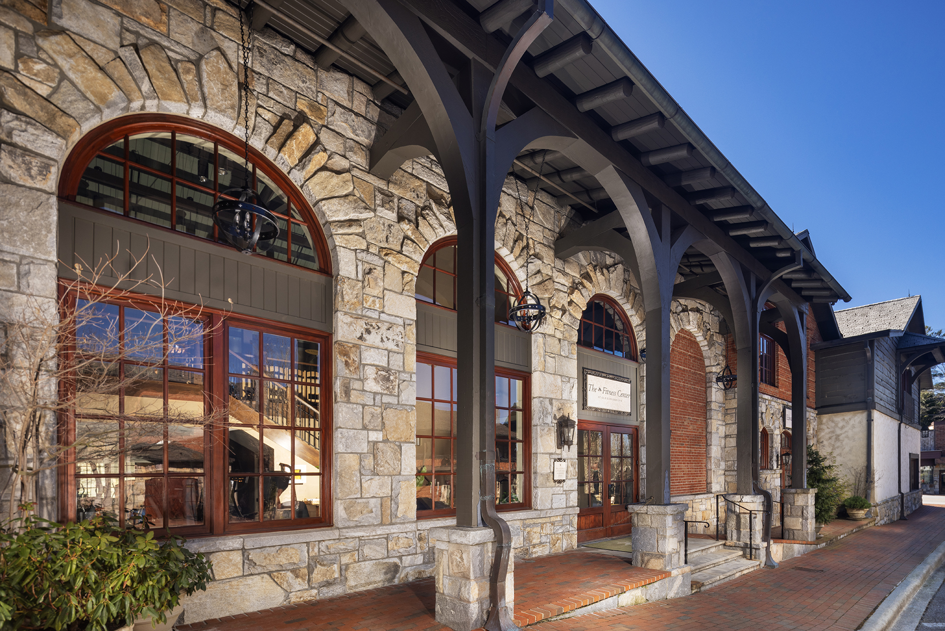 a building with arched windows