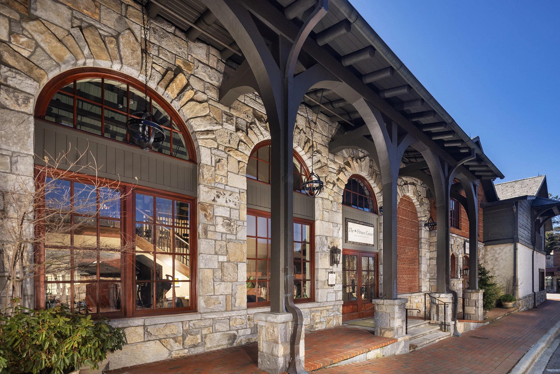 a building with arched windows