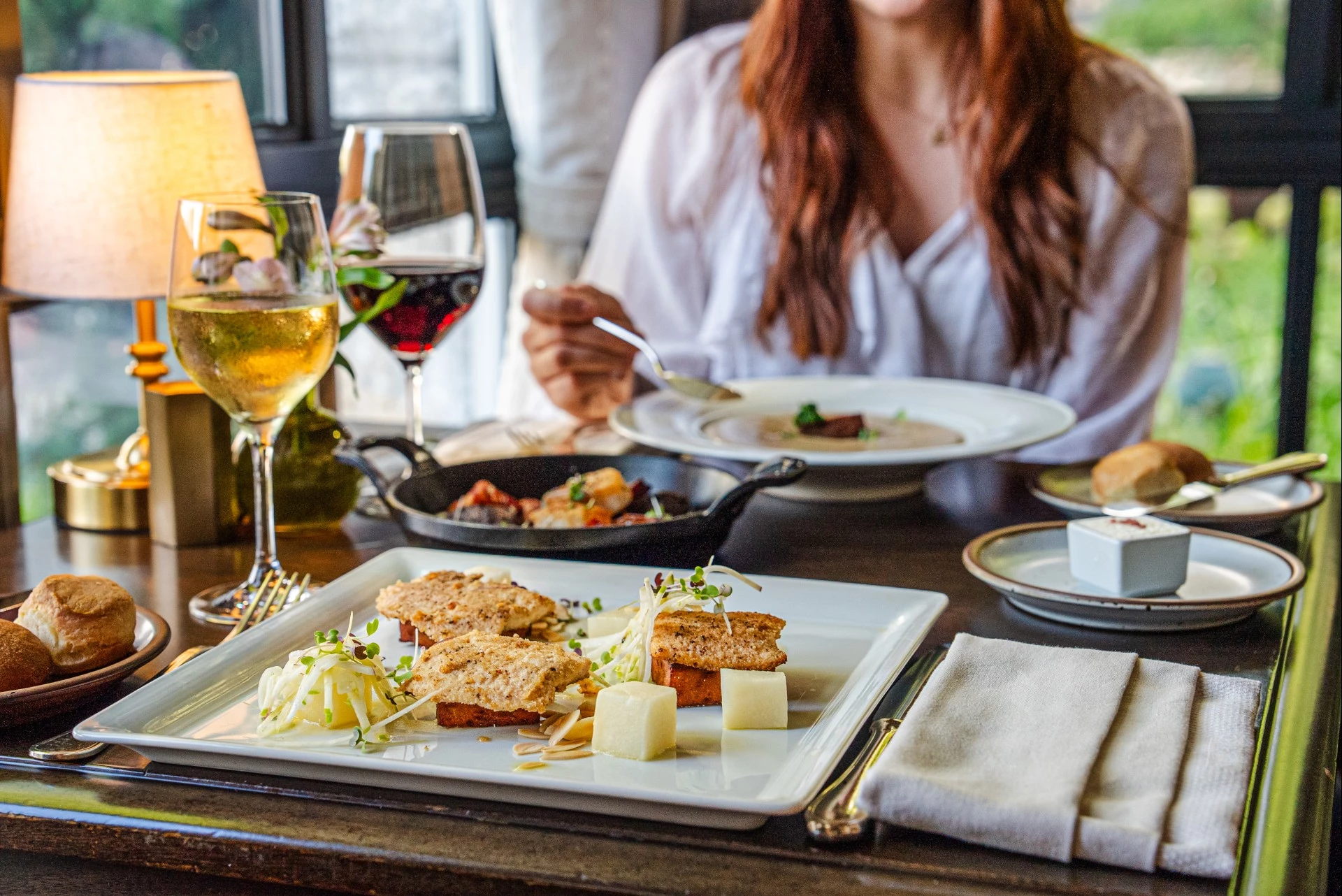 a plate of food on a table