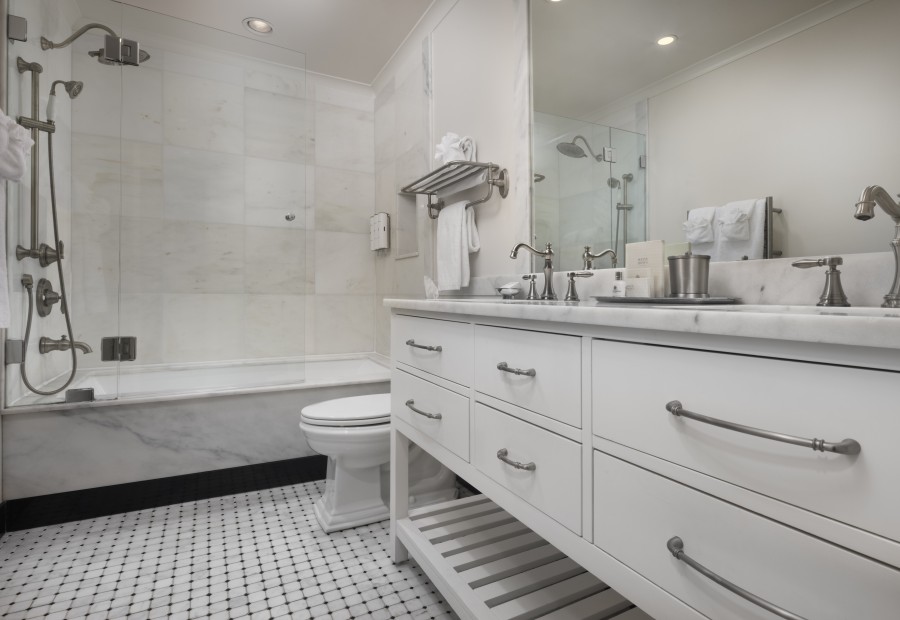 a bathroom with a sink and a shower