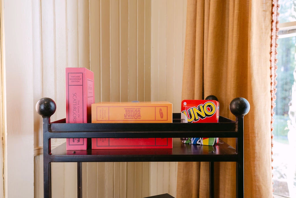 a table with a group of boxes on it
