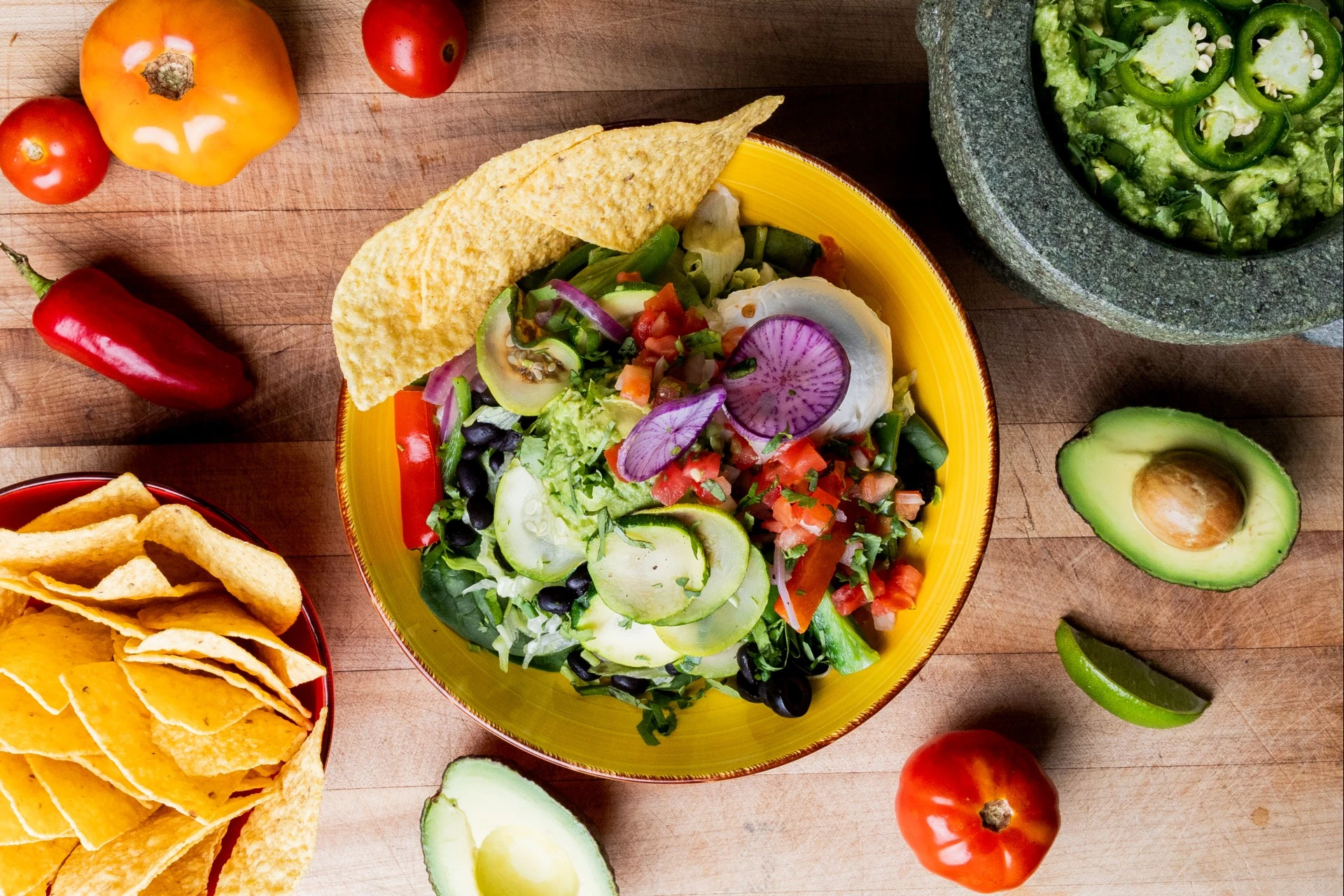 a bowl of food on a table