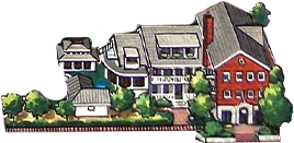 a house with a lawn and trees