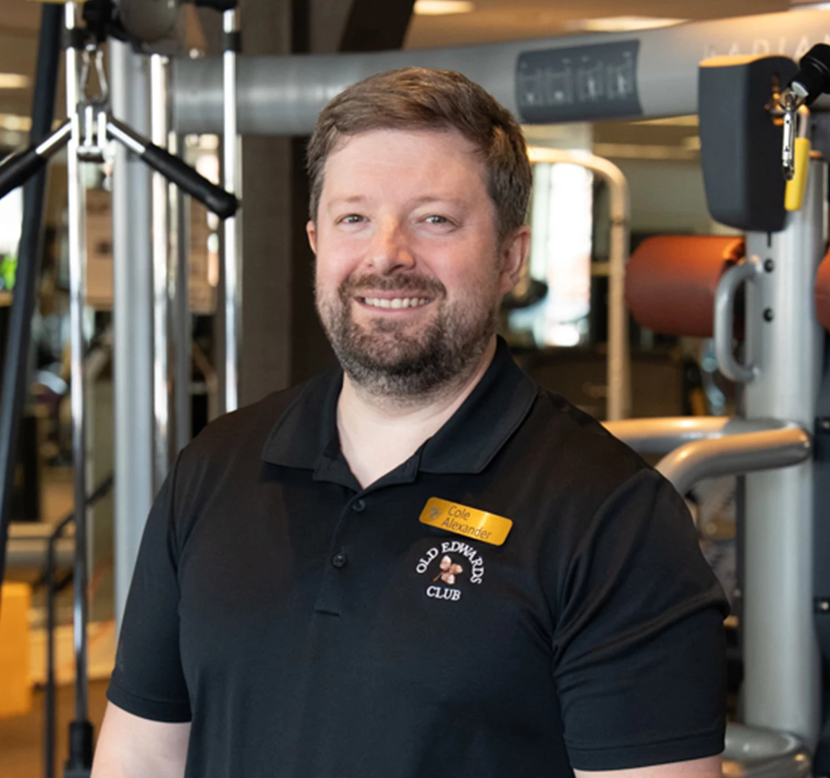 a man in a black shirt