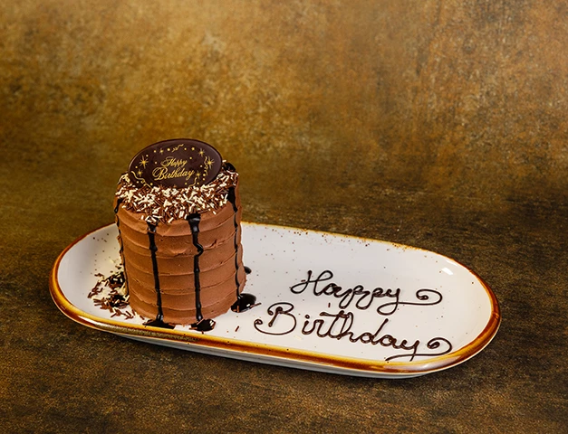 a chocolate cake on a plate