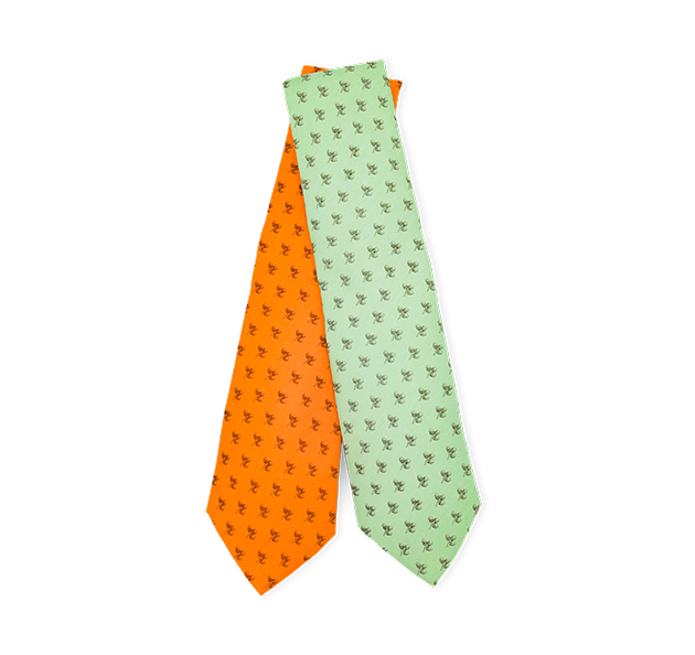 a pair of ties on a black background