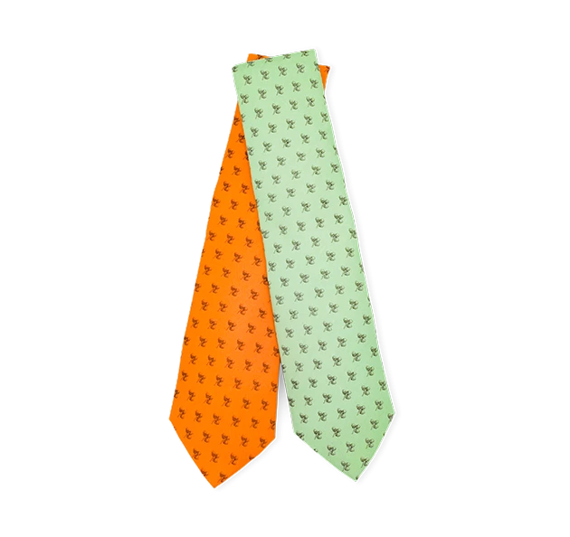 a pair of ties on a black background