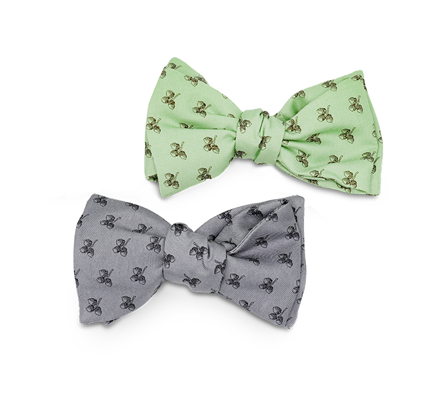 a pair of bow ties