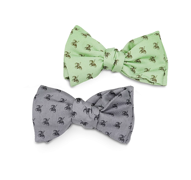 a pair of bow ties