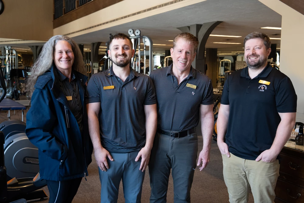 a group of people posing for a photo