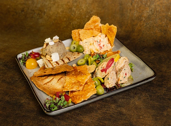 a plate of food on a table