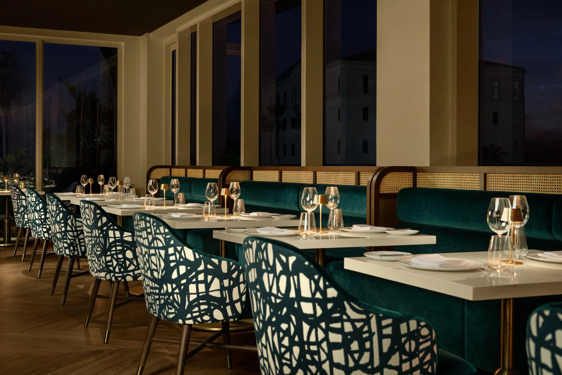 a restaurant with tables and chairs