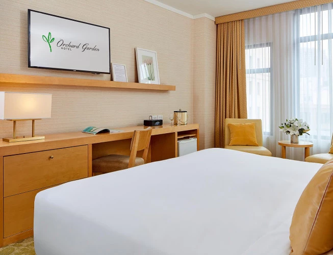 Standard king room with wooden accentsStandard King