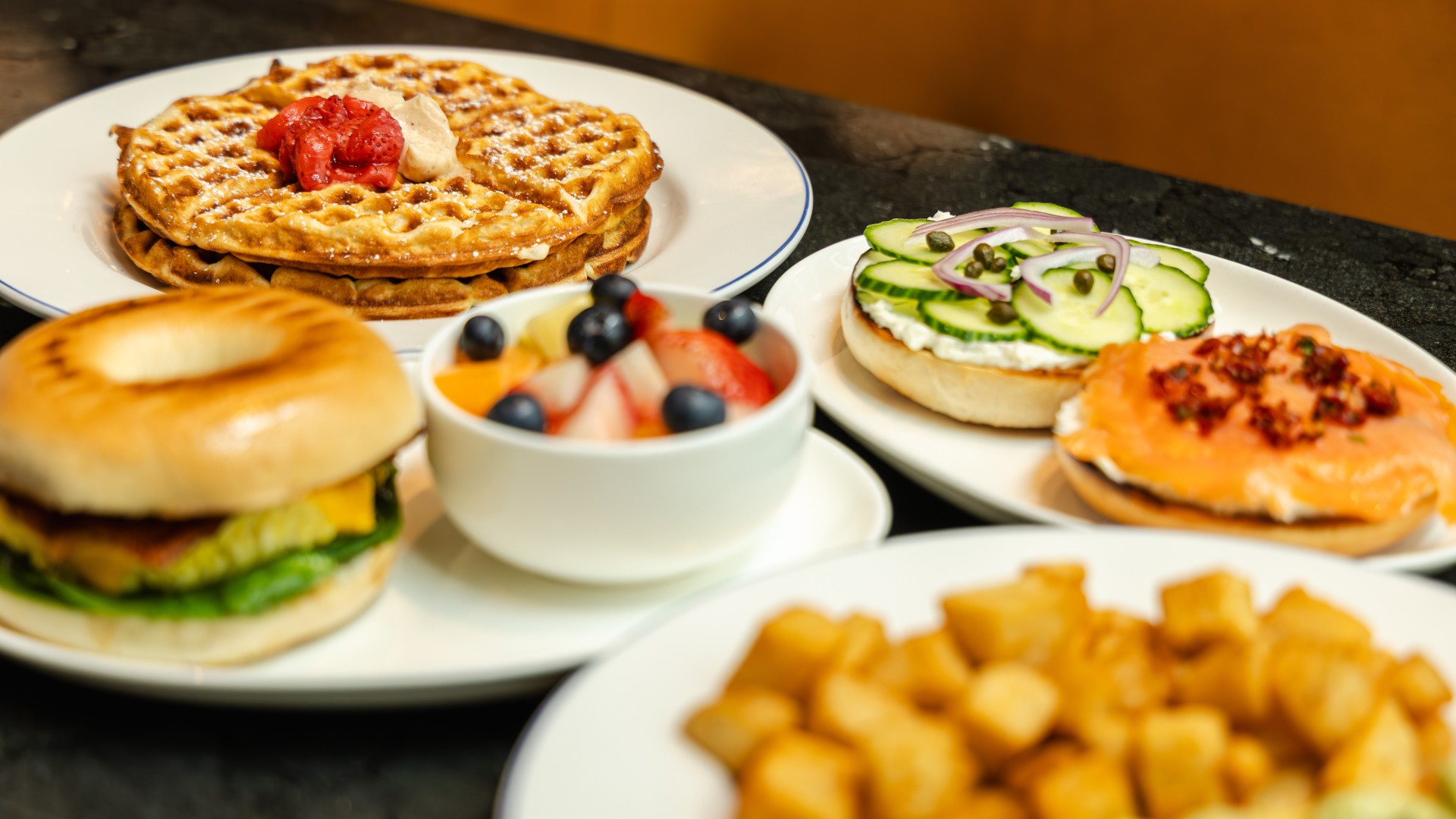 a plate of food on a table