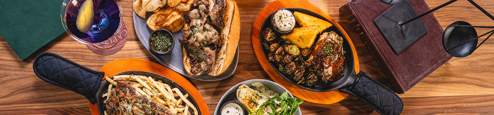 a plate of food on a table