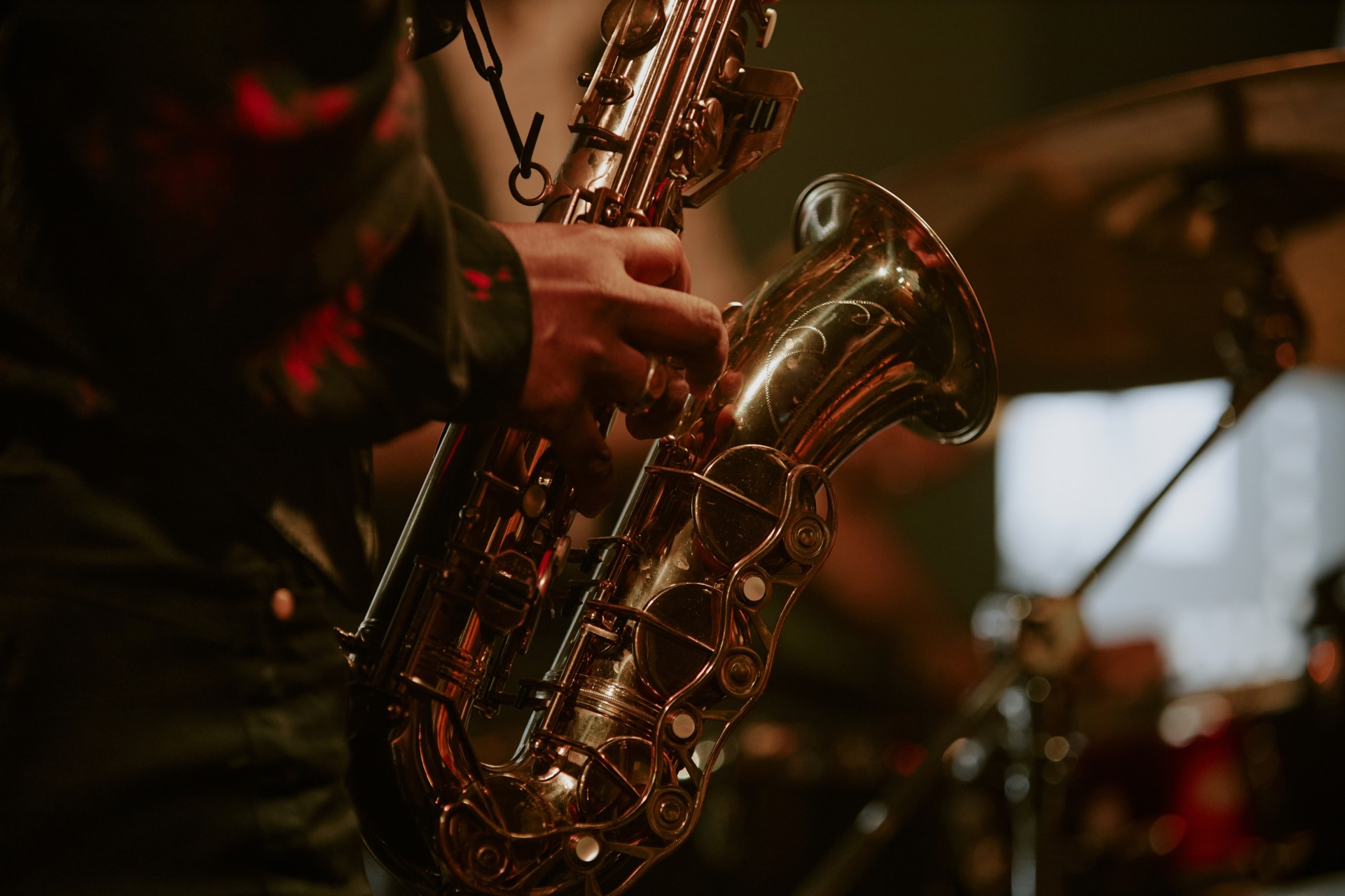 a person playing a saxophone