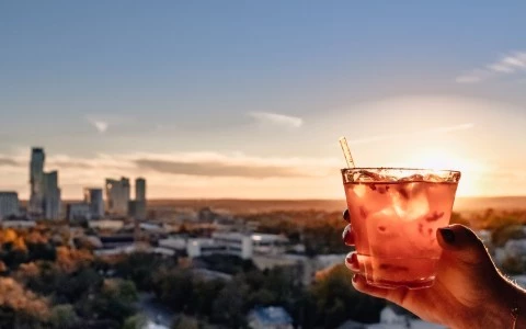 Cocktail at Sunset