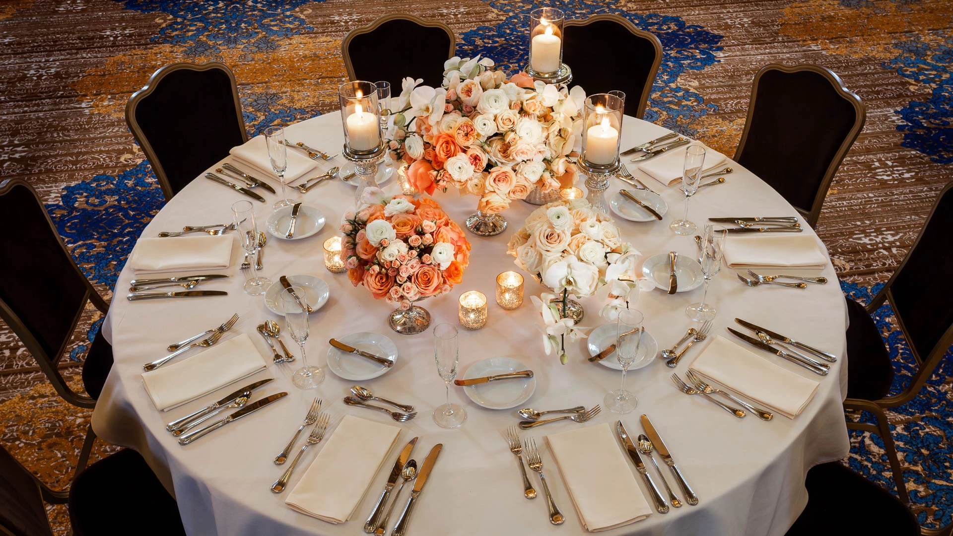 a table set for a dinner party