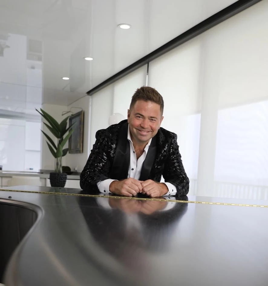 a man sitting at a counter