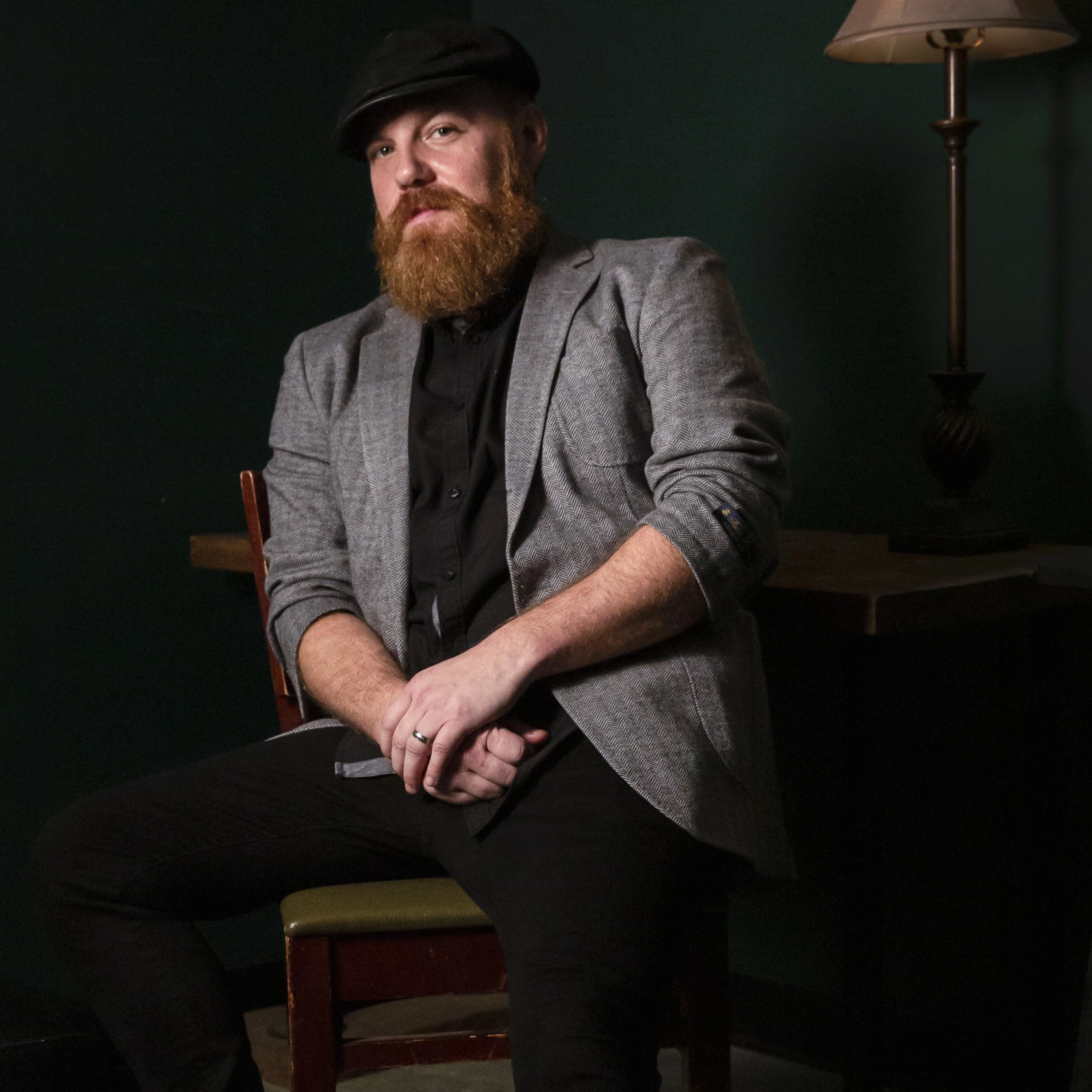 a man sitting in a chair